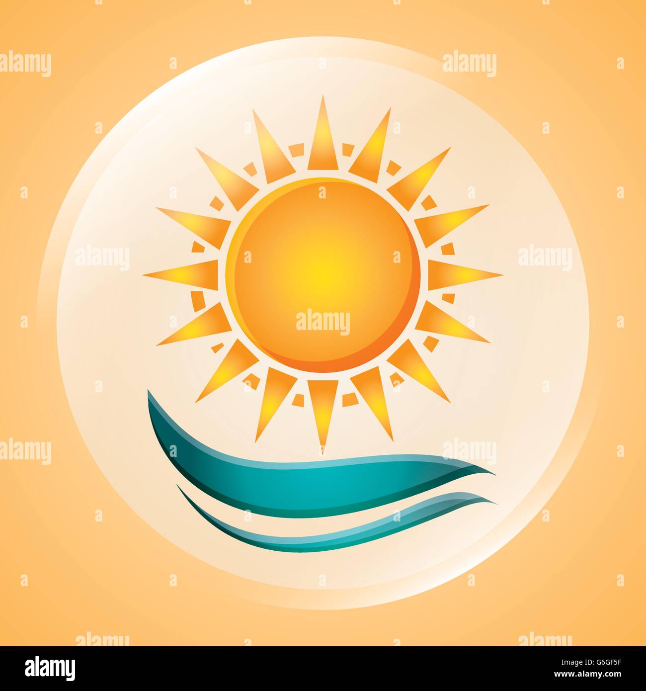 Icon of yellow sun, vector illustration Stock Vector Image & Art - Alamy