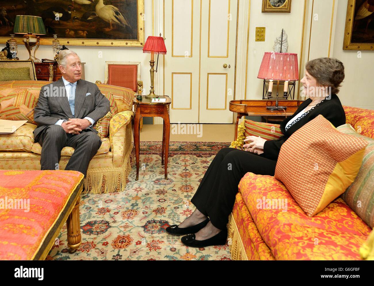 Prince of Wales meeting with Helen Clark Stock Photo
