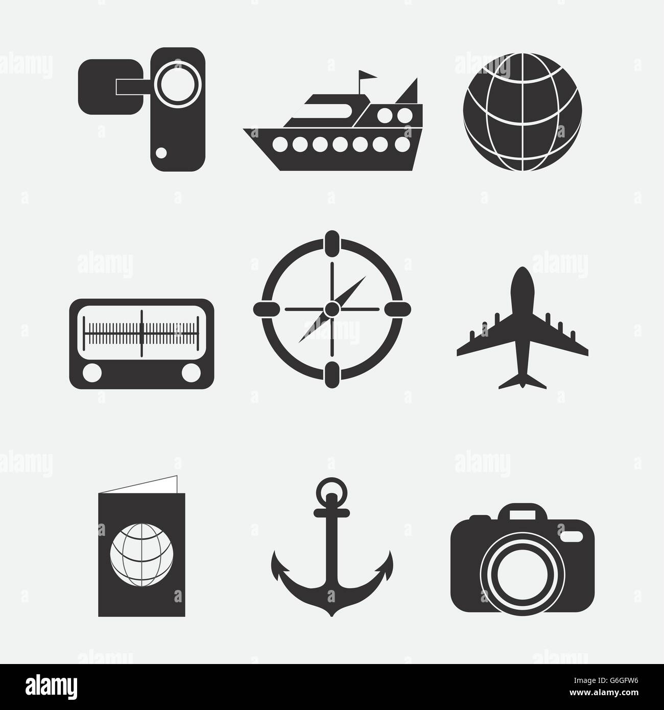 set icons of travel design, vector illustration Stock Vector Image ...