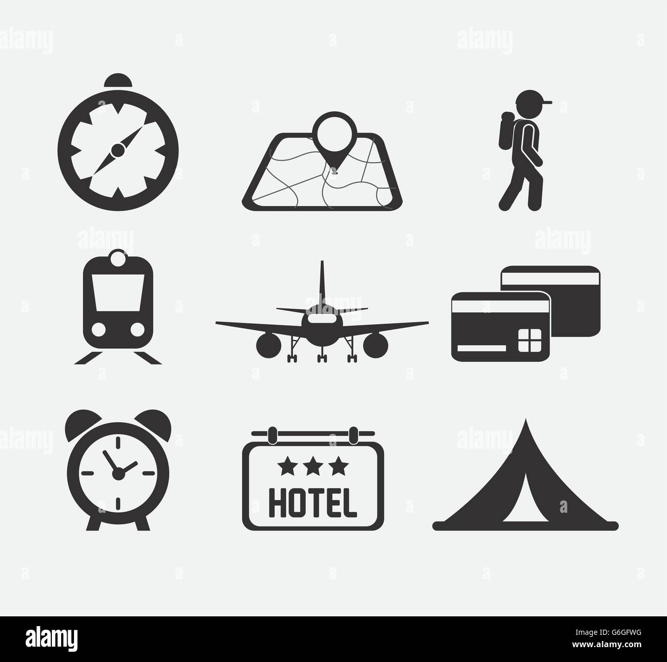set icons of travel design, vector illustration Stock Vector Image ...