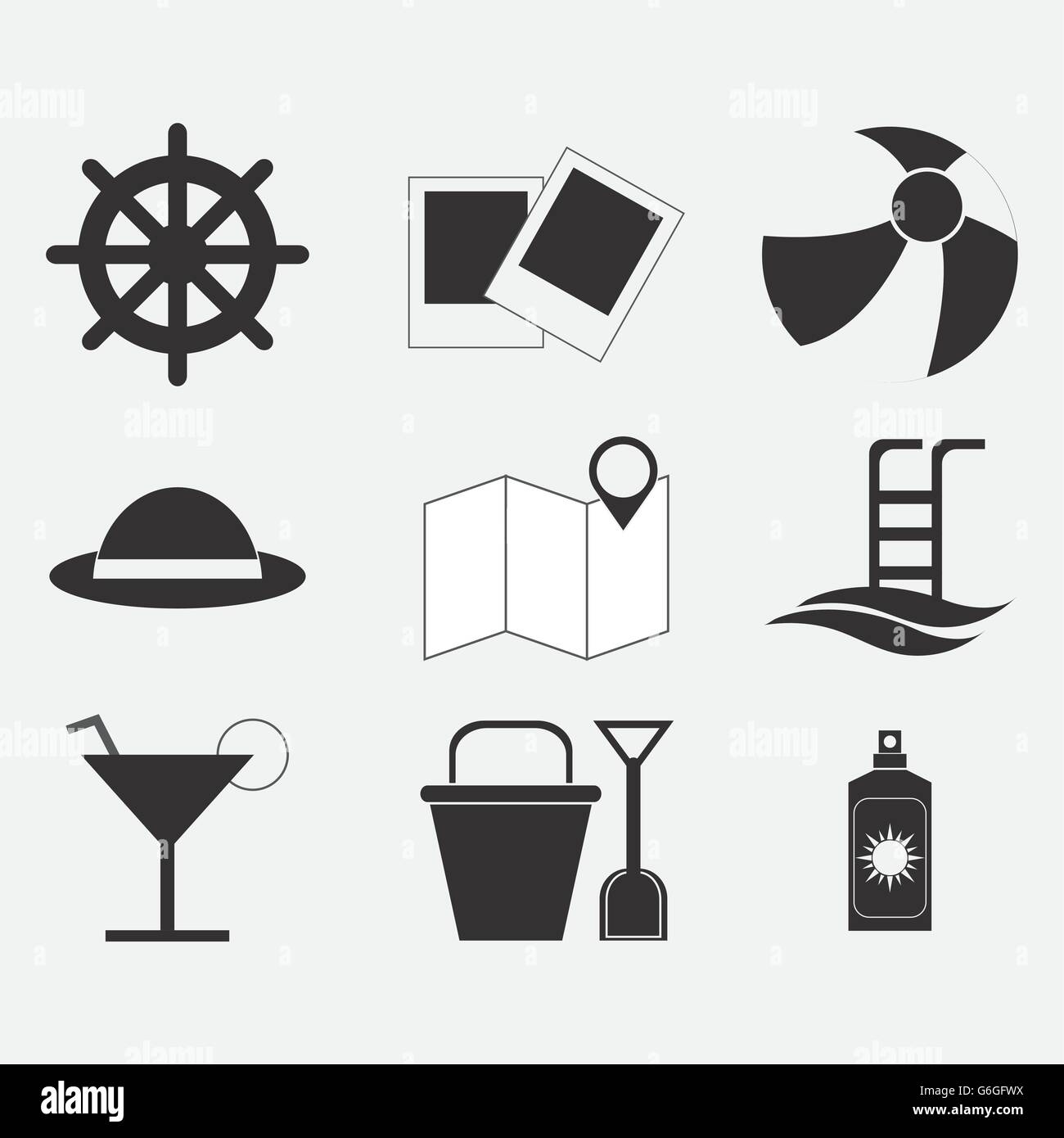set icons of travel design, vector illustration Stock Vector Image ...