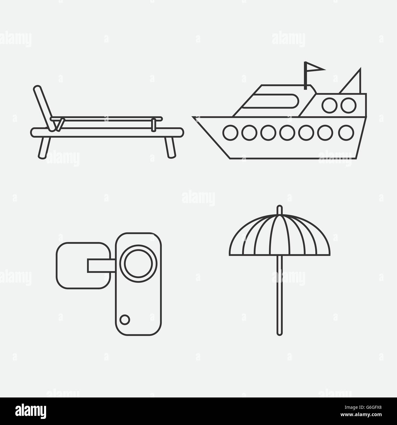 set icons of travel design, vector illustration Stock Vector Image ...