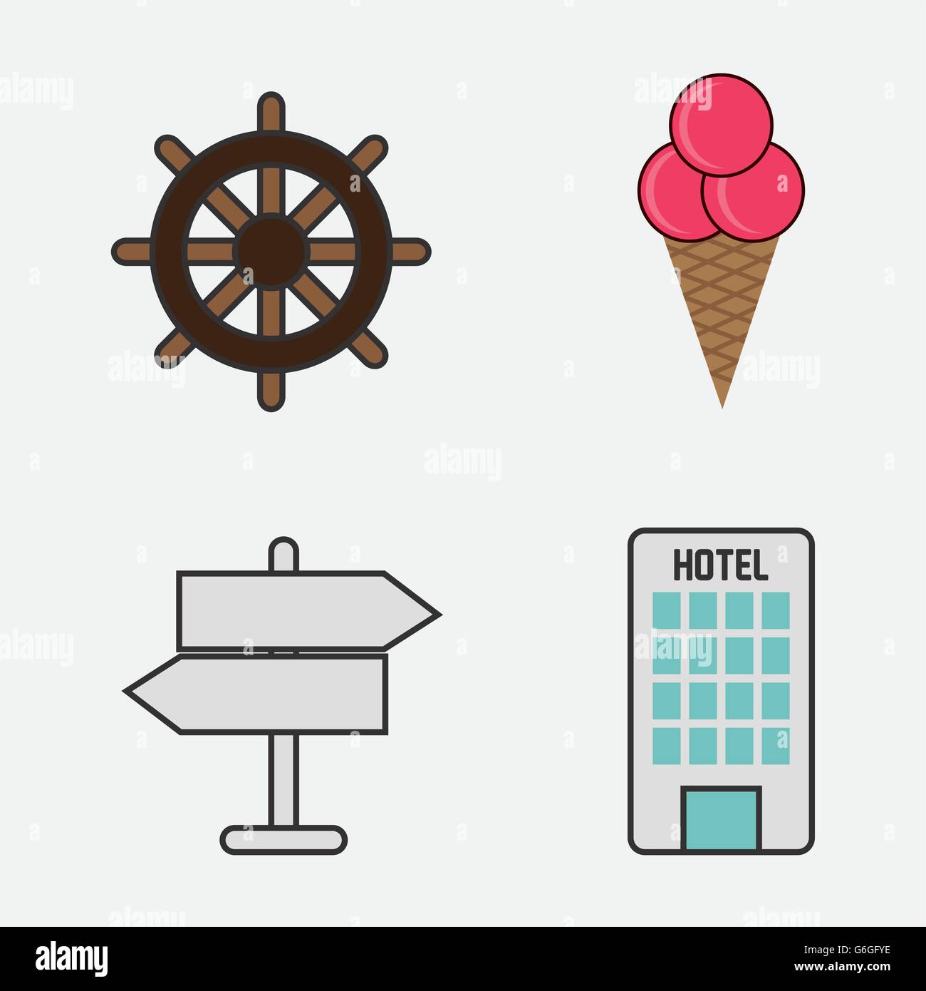 set icons of travel design, vector illustration Stock Vector Image ...