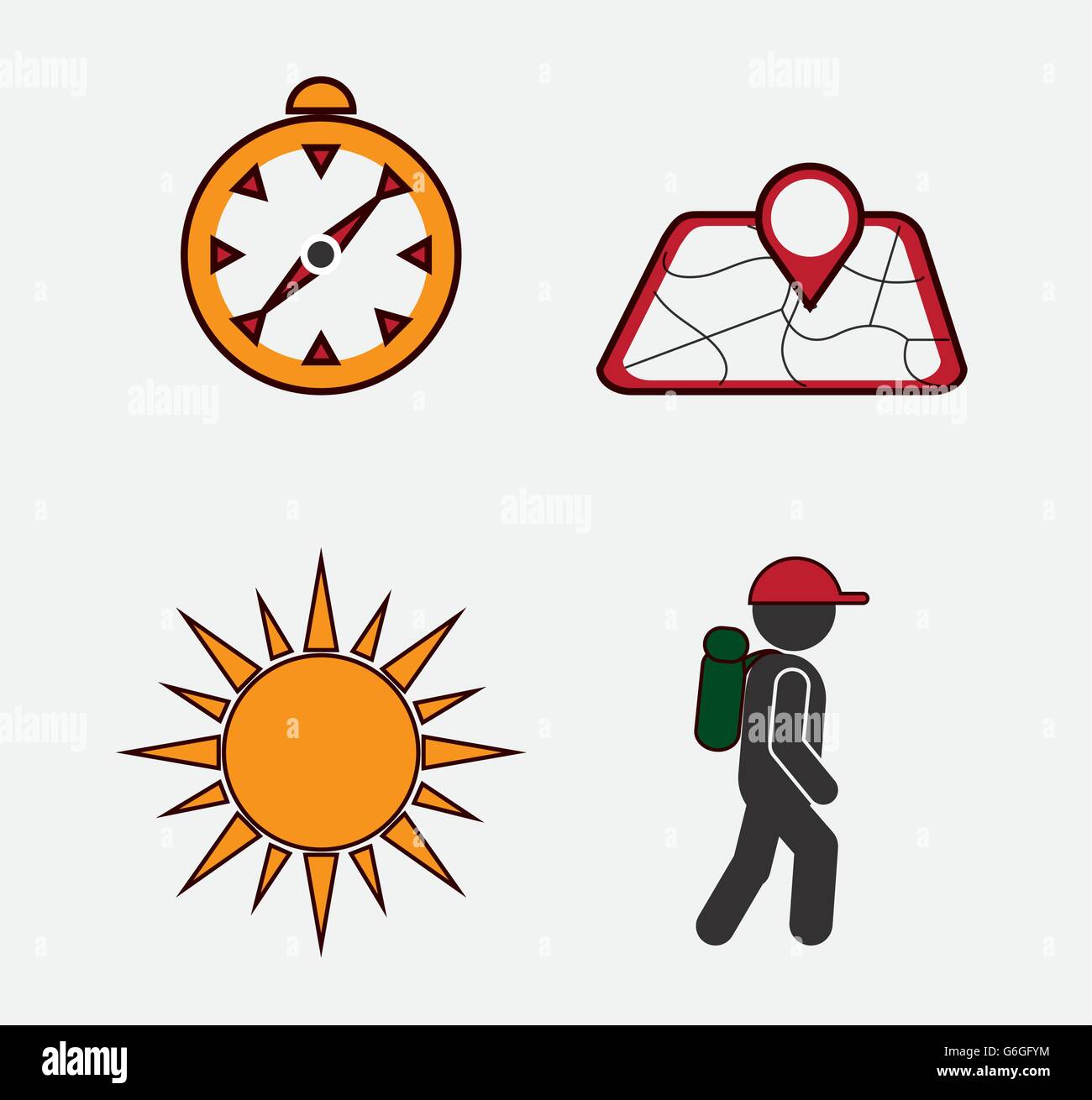 set icons of travel design, vector illustration Stock Vector Image ...