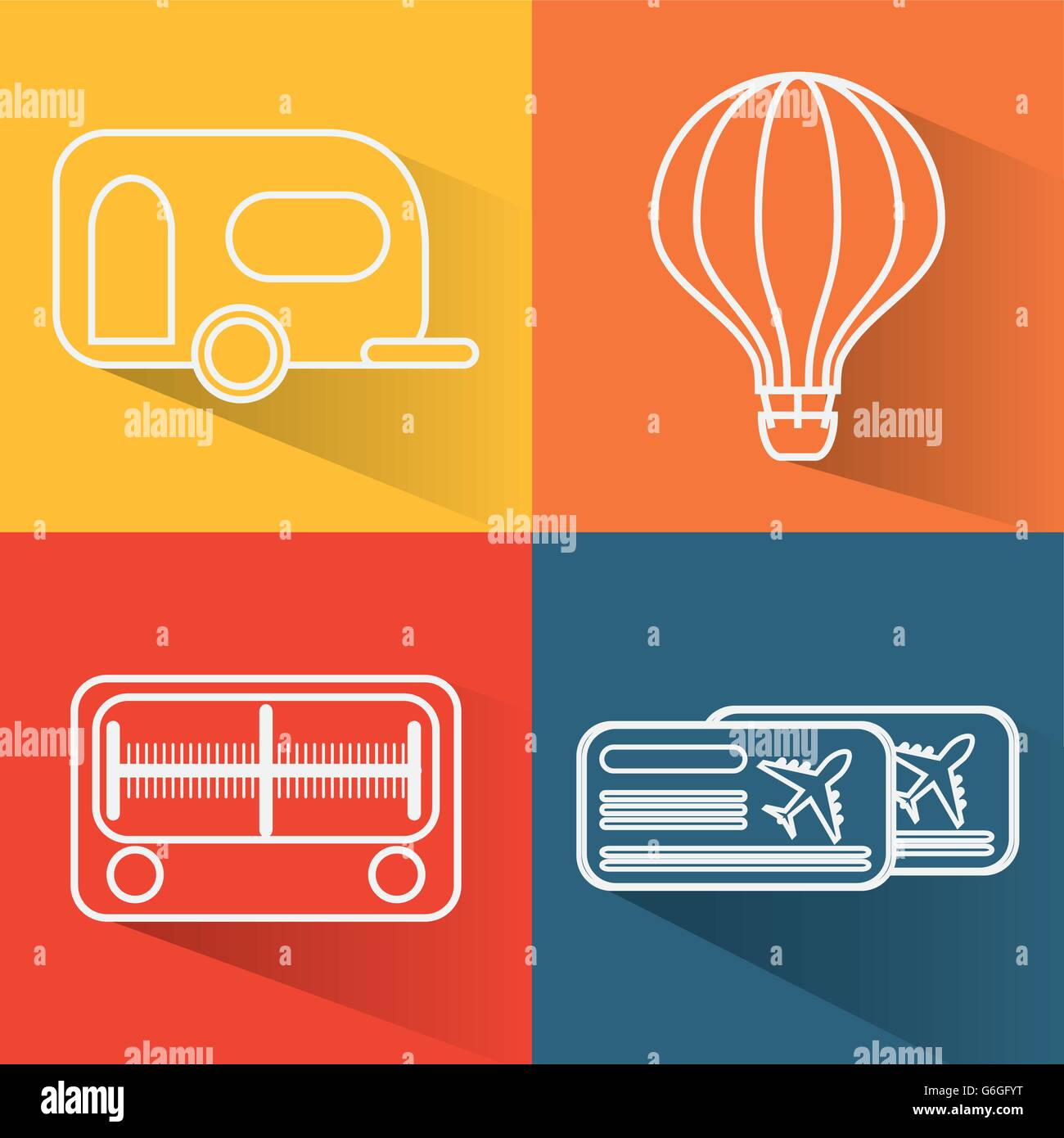 set icons of travel design, vector illustration Stock Vector Image ...