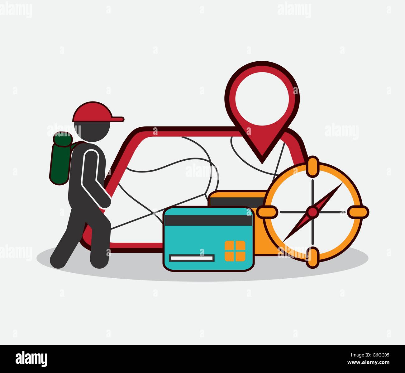 set icons of travel design, vector illustration Stock Vector Image ...