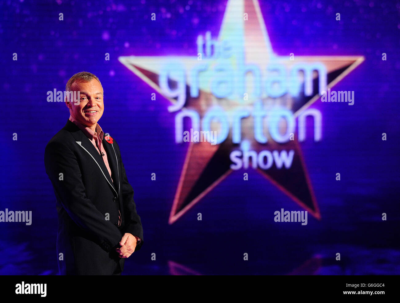 Graham Norton during filming for the Graham Norton Show at the London