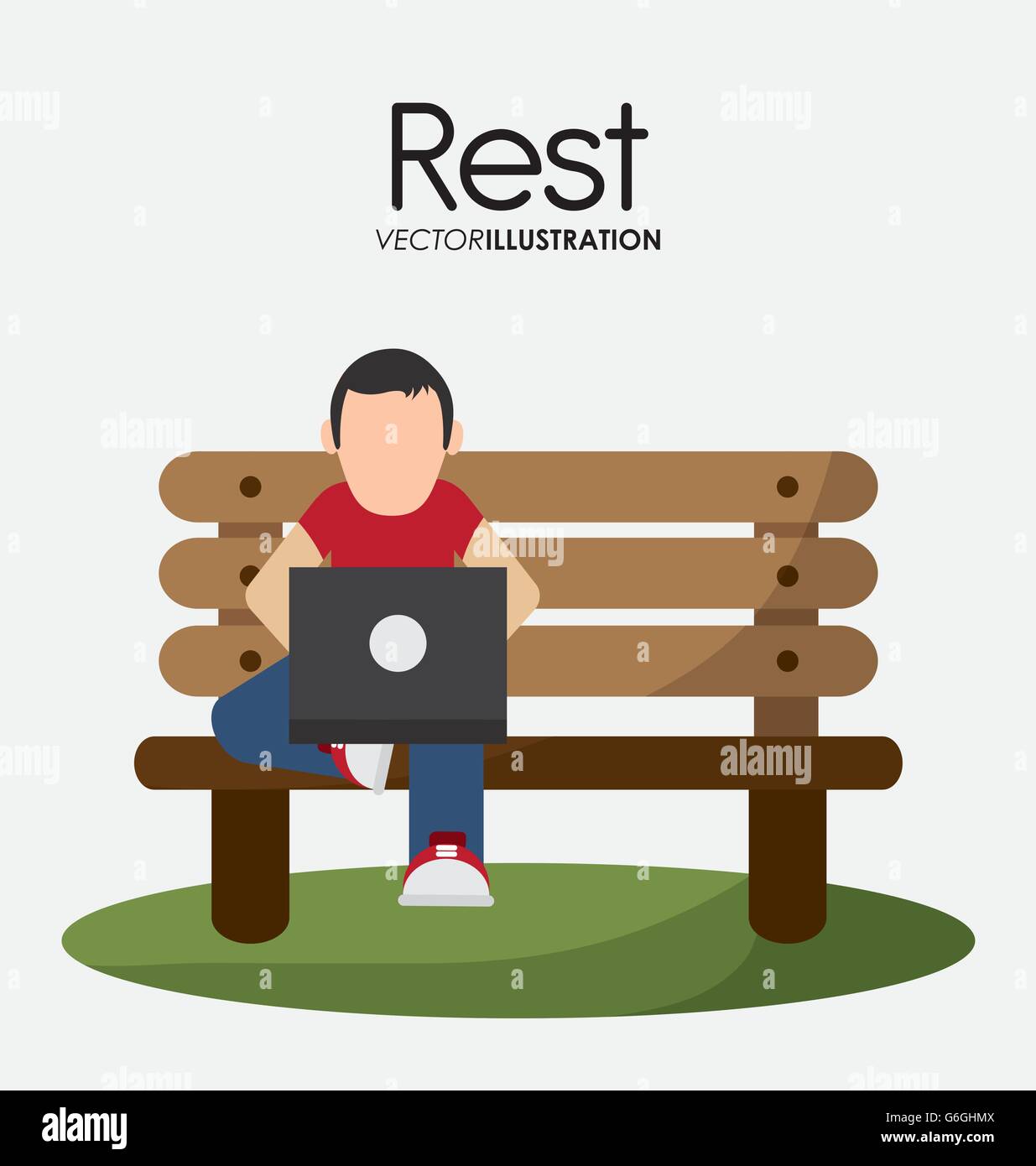 boy resting design, vector illustration Stock Vector Image & Art - Alamy