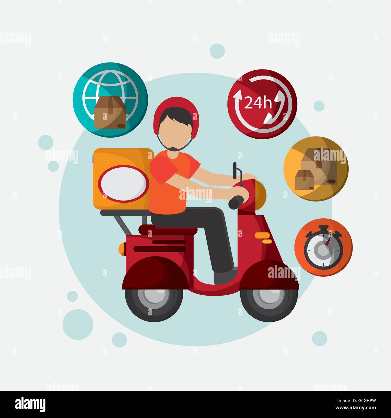 delivery motorcycle design , vector illustration Stock Vector Image ...