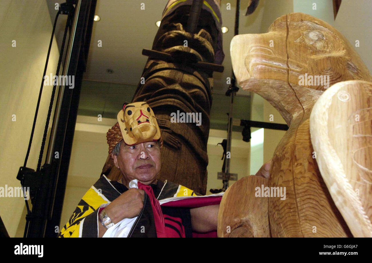 British Museum Totem Pole Stock Photo