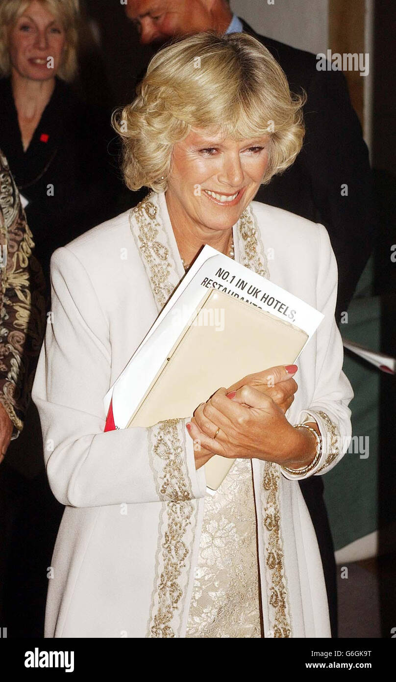 Camilla Parker Bowles at the Globe Theatre on London's South Bank, after a Shakespeare Gala evening in aid of the Princes Trust. Camilla Parker Bowles accompanied The Prince Wales to watch stars of film and stage put on a Shakespearean spectacle with Oscar winner Gwyneth Paltrow joining a host of acclaimed actors who performed scenes from the bard's famous plays. The gala evening has already raised 100,000 in aid of the Prince's Trust, which aims to help disadvantaged youngsters. Stock Photo