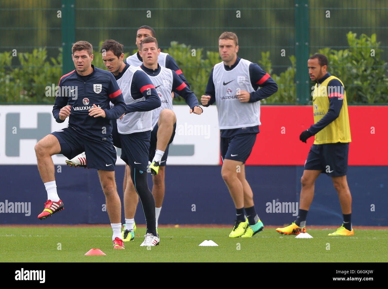 Soccer - FIFA World Cup Qualifying - Group H - England v Poland - England Training Session - London Colney Stock Photo