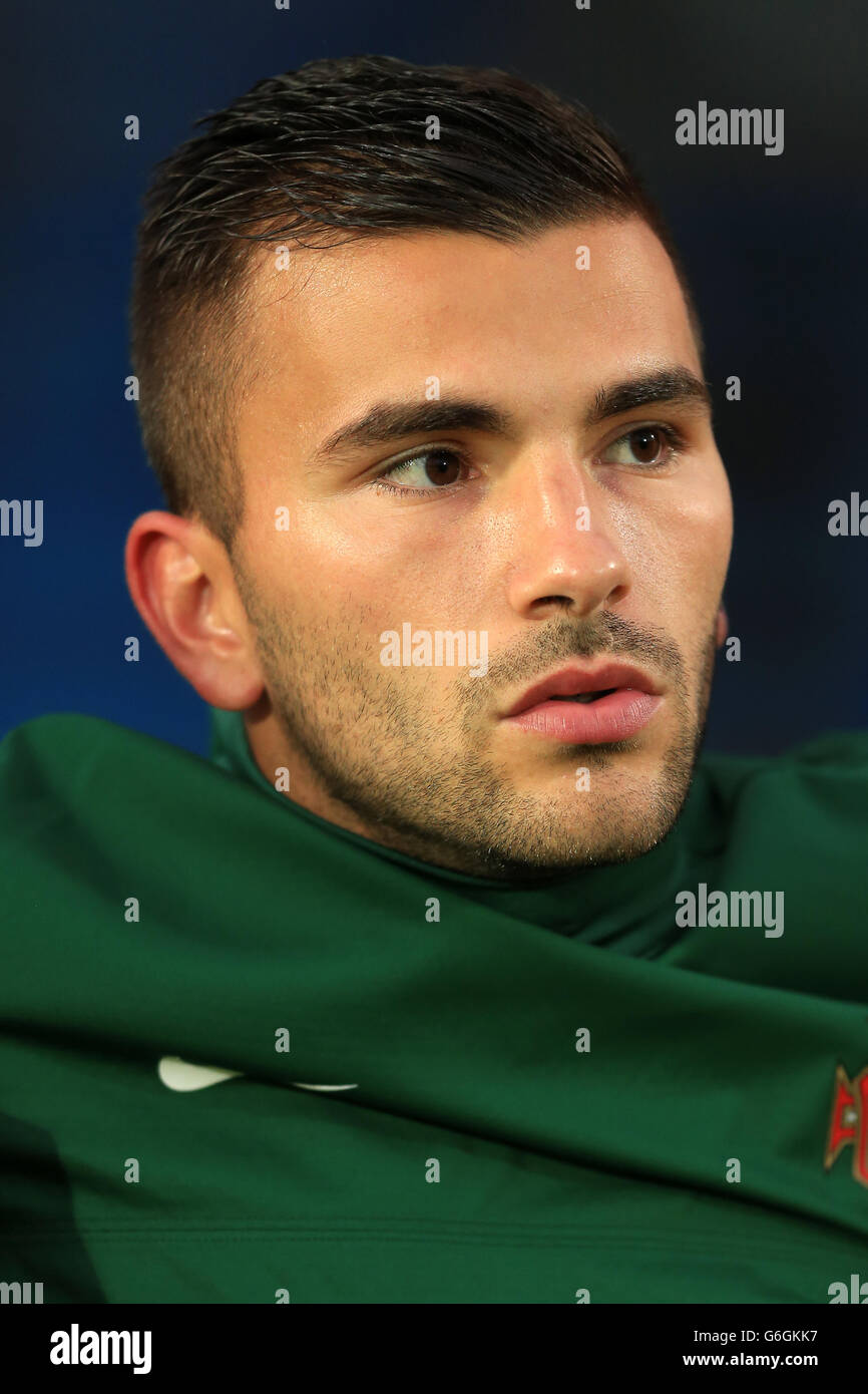 Soccer - 2014 World Cup Qualifier - Europe - Group F - Northern Ireland v Portugal - Windsor Park. Portugal goalkeeper Anthony Lopes Stock Photo