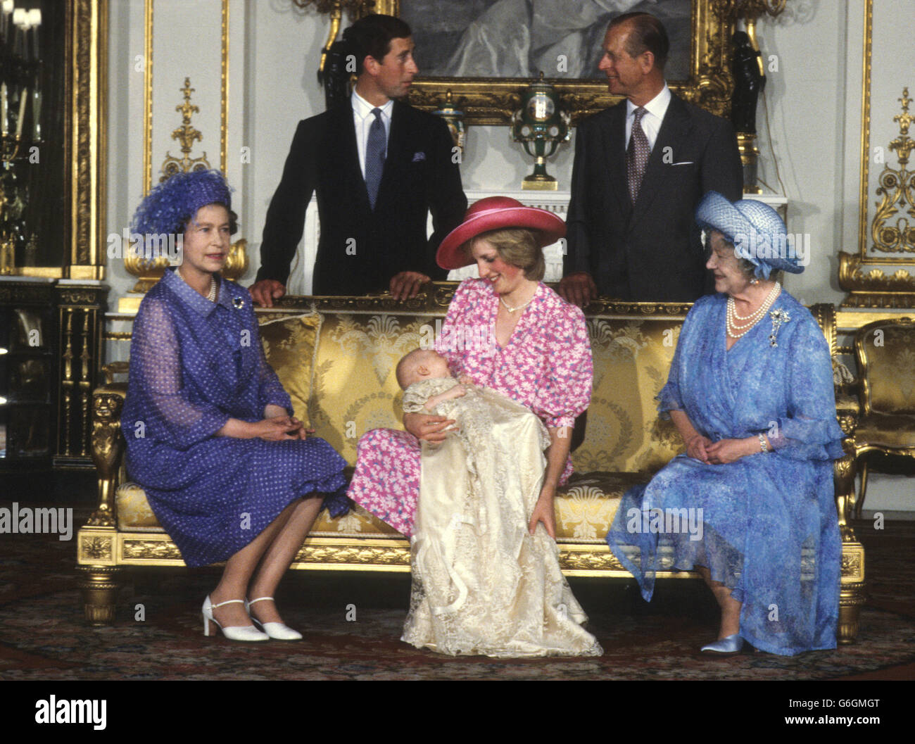 Royalty Prince William Christening Buckingham Palace Stock Photo