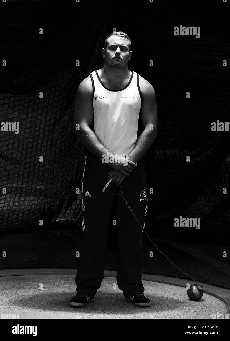 Hammer thrower Mark Dry. Highlands hammer thrower Mark Dry will have no