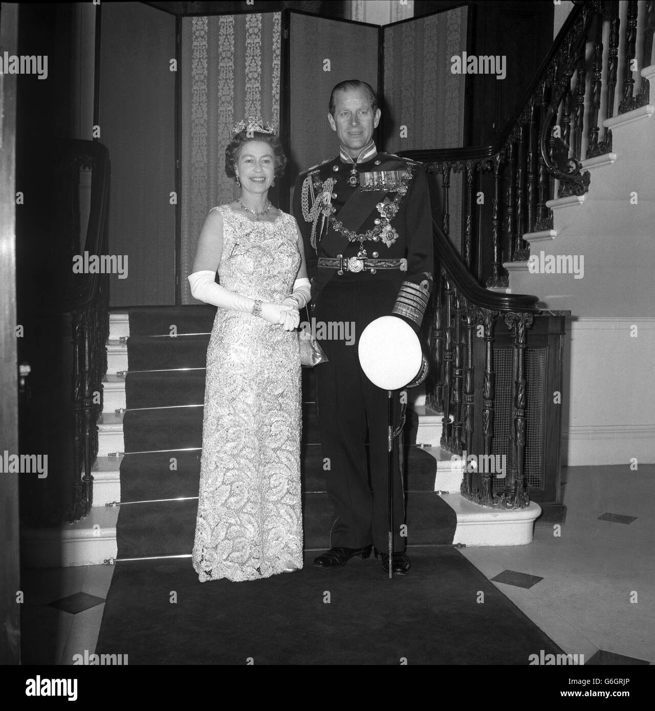 royalty silver wedding anniversary queen elizabeth ii and duke of G6GRJP