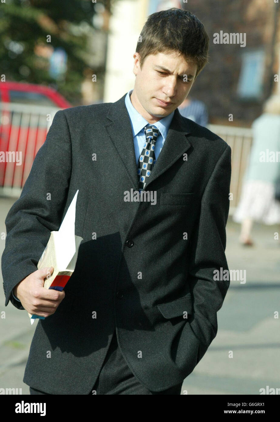 Former Hollyoaks actor David Brown arrives at Macclesfield Magistrates