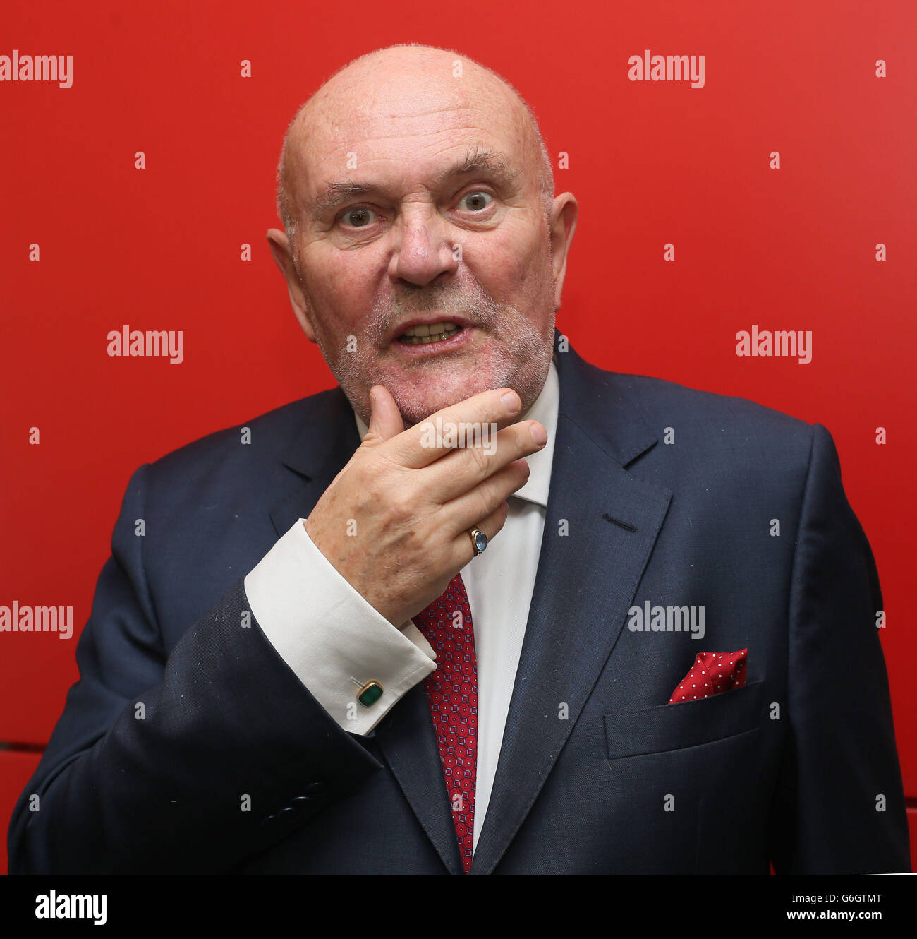 Senator David Norris after he had his beard Shaved off for the first time in 40 years live on Ray D'Arcy show on Today FM in Dublin. Stock Photo