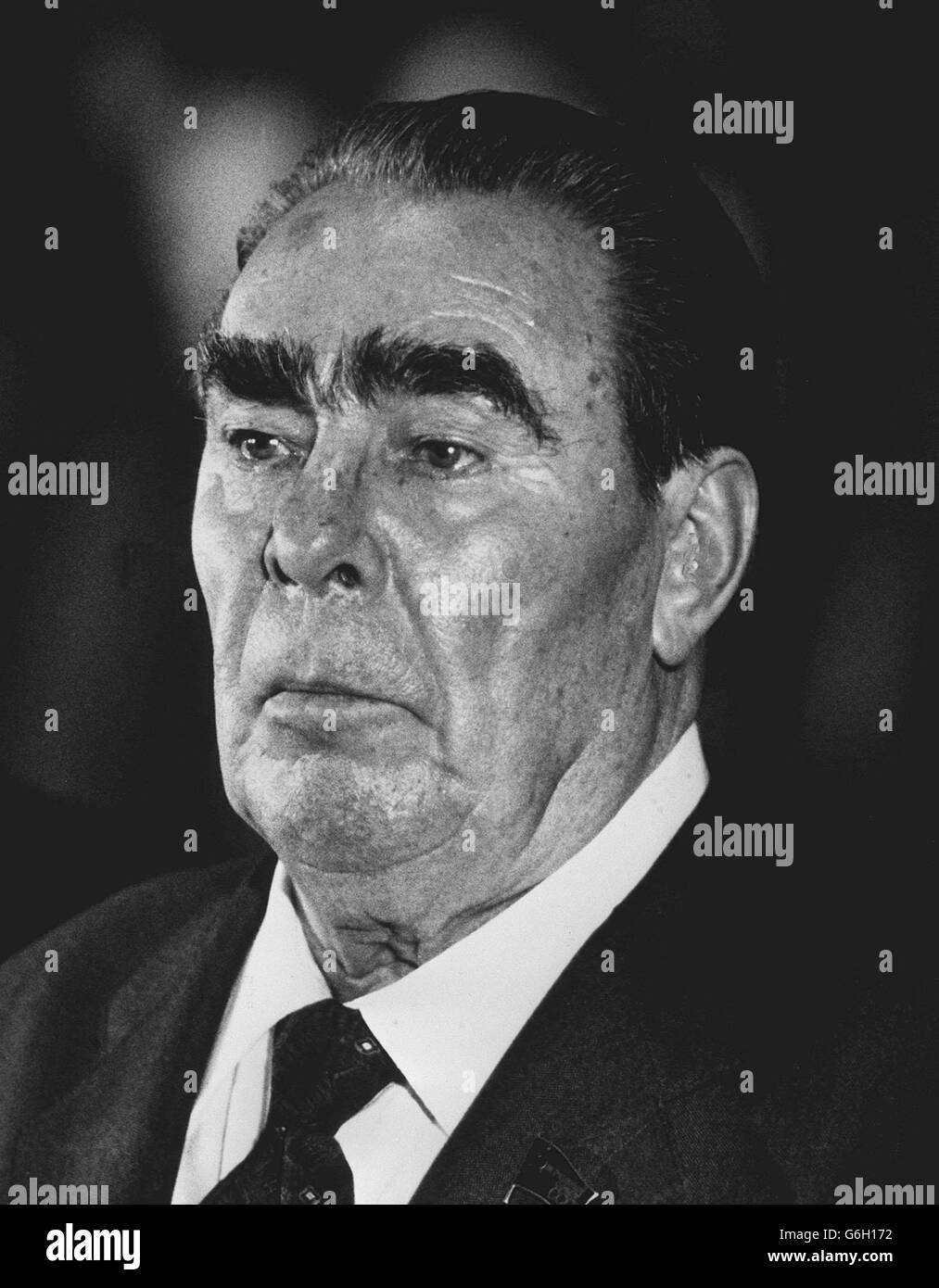 15TH OCTOBER: ON THIS DAY IN 1964, LEONID BREZHNEV DEPOSED NIKITA KRUSCHCHEV TO BECOME LEADER OF SOVIET RUSSIA. KRUSCHEV WAS ON HOLIDAY WHEN HE HEARD Ukraine born Soviet leader Leonid Brezhnev, who has been General Secretary of the Soviet Communist Party since 1966. 11/11/1982: Brezhnev dies. Stock Photo