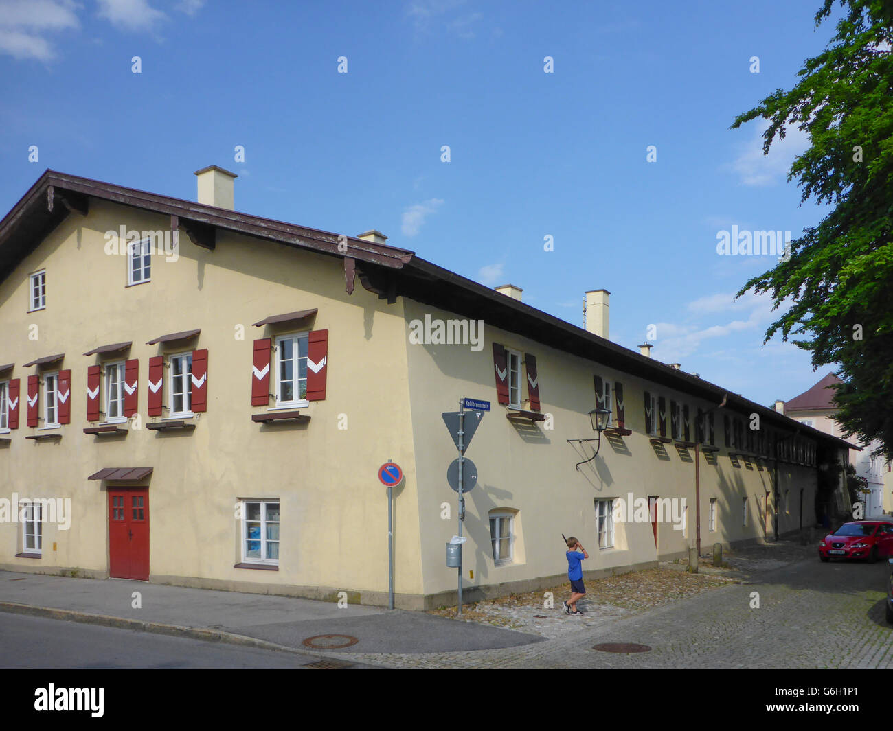 Former residential and Brewhouses of the Saline plant, Traunstein, Germany, Bayern, Bavaria, Oberbayern, Upper Bavaria Stock Photo