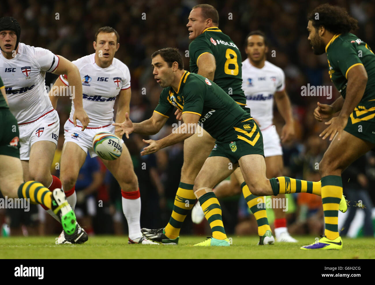 Rugby League - World Cup 2013 - Group A - England v Australia - Millennium Stadium Stock Photo