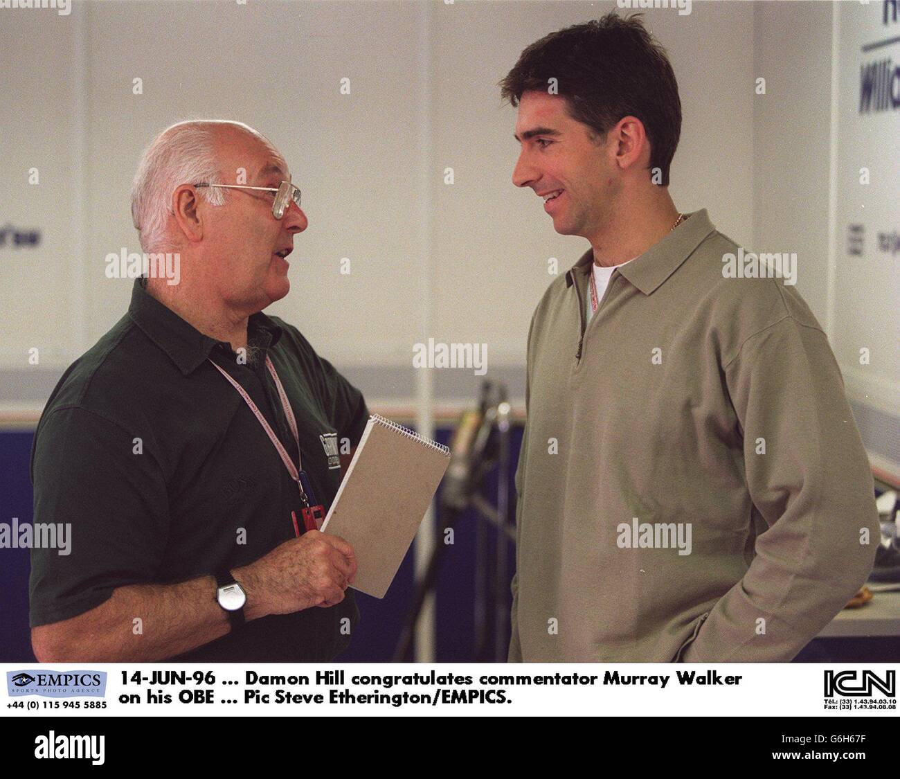 Curated visual reference: Picture Idea: Damon Hill Murray Walker Hi Res Stock Photography And Images