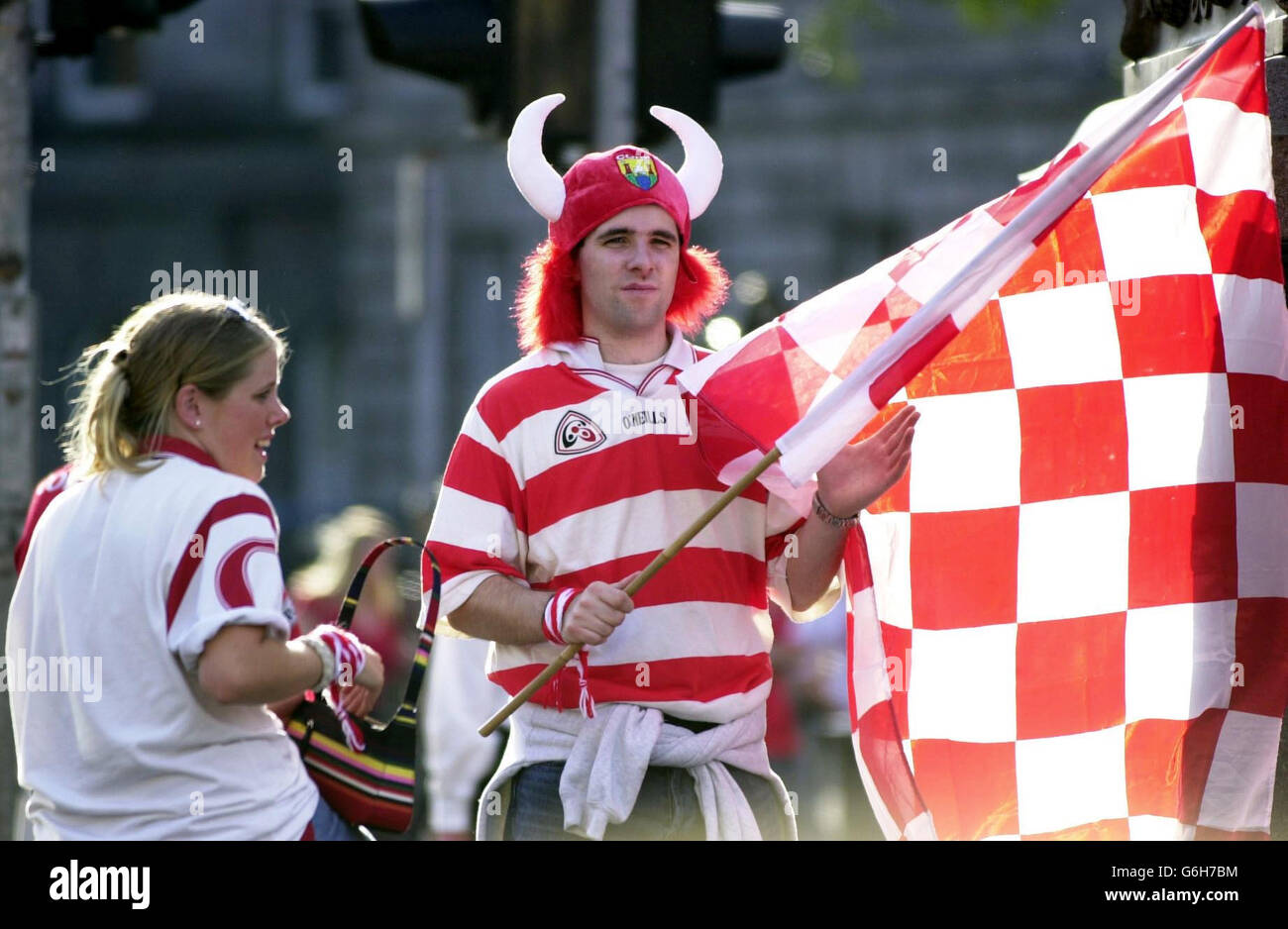 Dejected cork hurling fans underneath oconnells monument hires stock photography and images Alamy