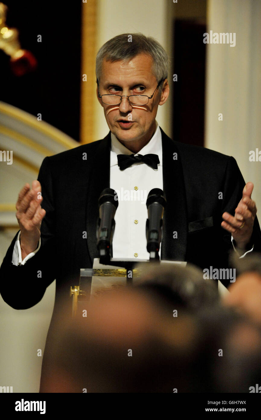 The Financial Conduct Authority chief executive Martin Wheatley, delivers his speech during the City Banquet at Mansion House in the City of London. Stock Photo