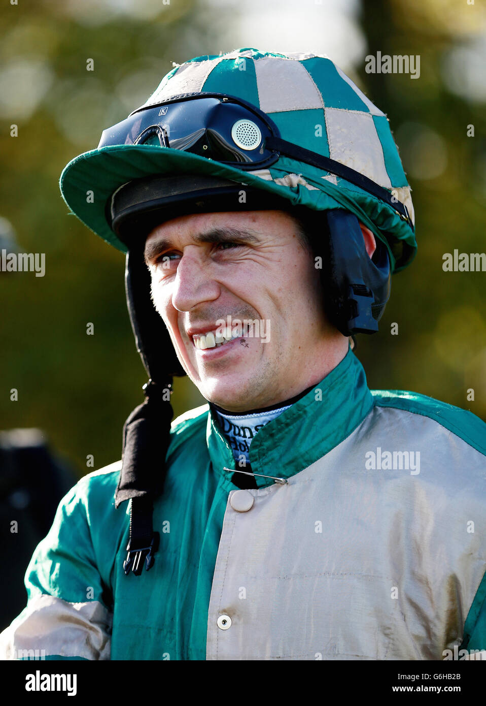 Jockey Paddy Brennan at Worcester Racecourse, Worcester Stock Photo Alamy