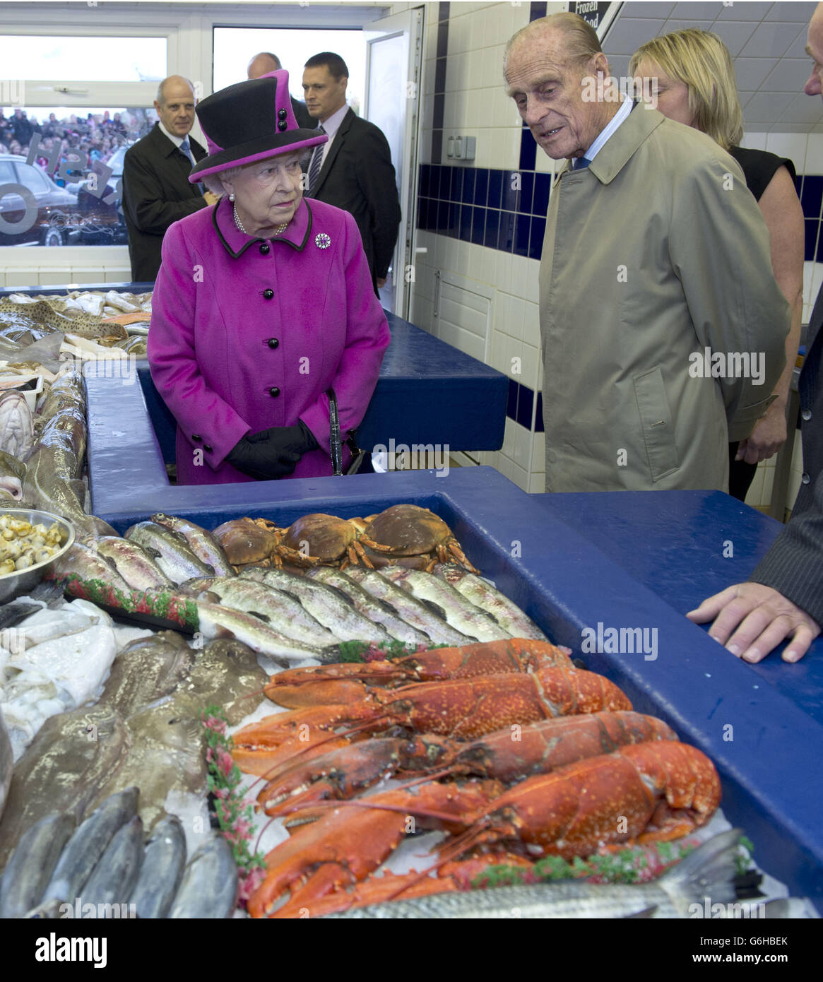 Queen Elizabeth II and The Duke of Edinburgh visit West Quay Fisheries
