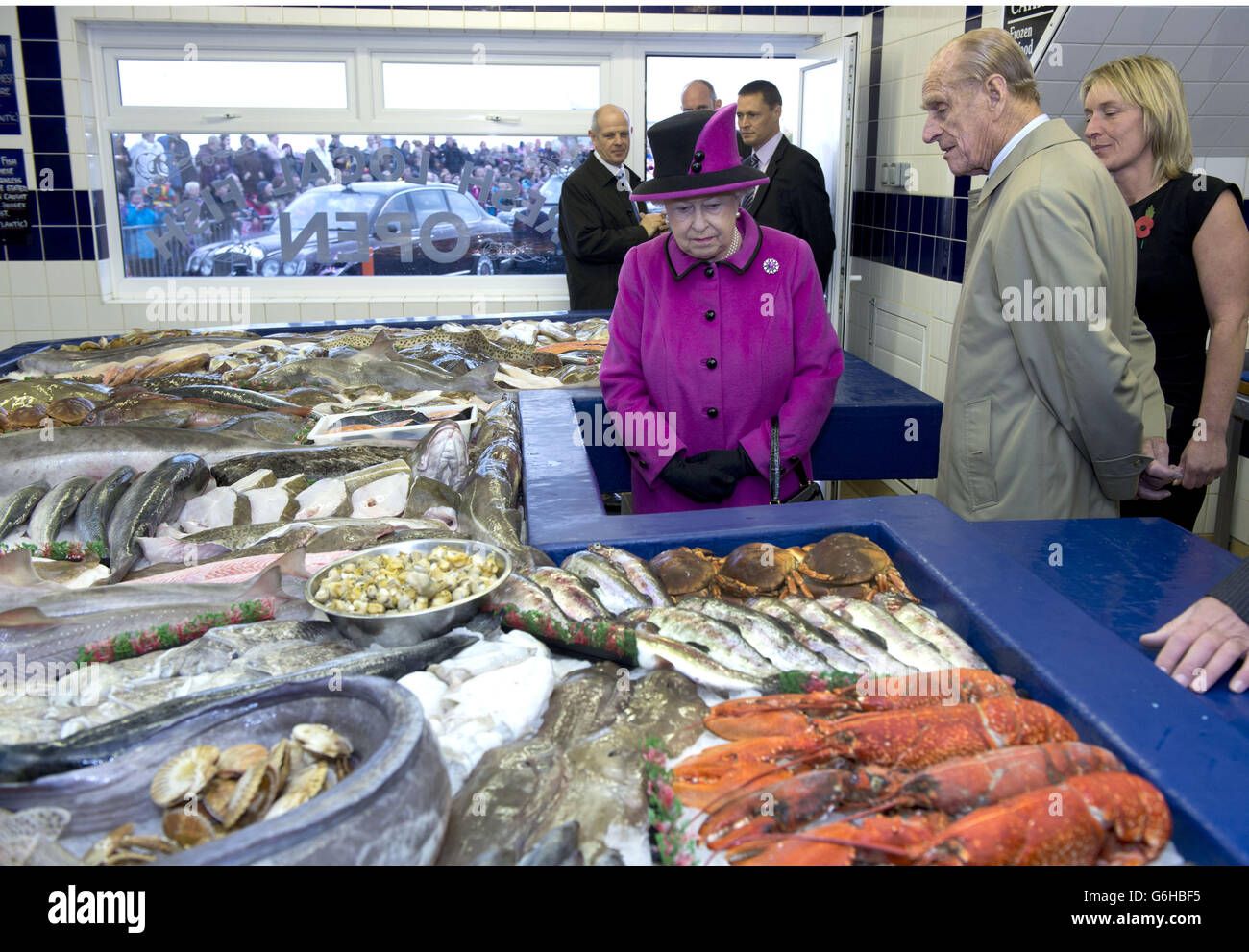 Queen Elizabeth II and The Duke of Edinburgh visit West Quay Fisheries