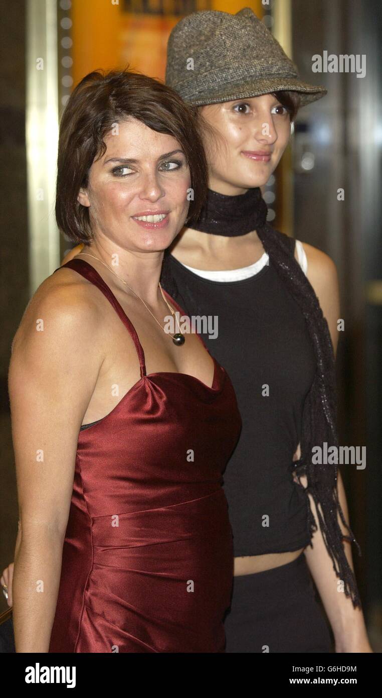 Actress Sadie Frost arrives for the UK premiere of Kill Bill - Volume 1 at Empire Leicester Square in central London. The two part film is by director Quentin Tarantino. Stock Photo