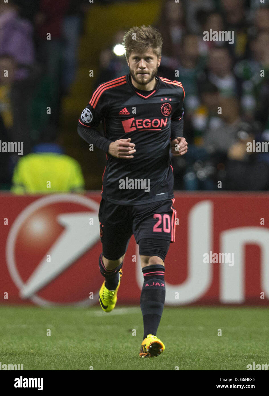 Ajax Lasse Schone during the UEFA Champions League, Group H match at Celtic Park, Glasgow. Stock Photo