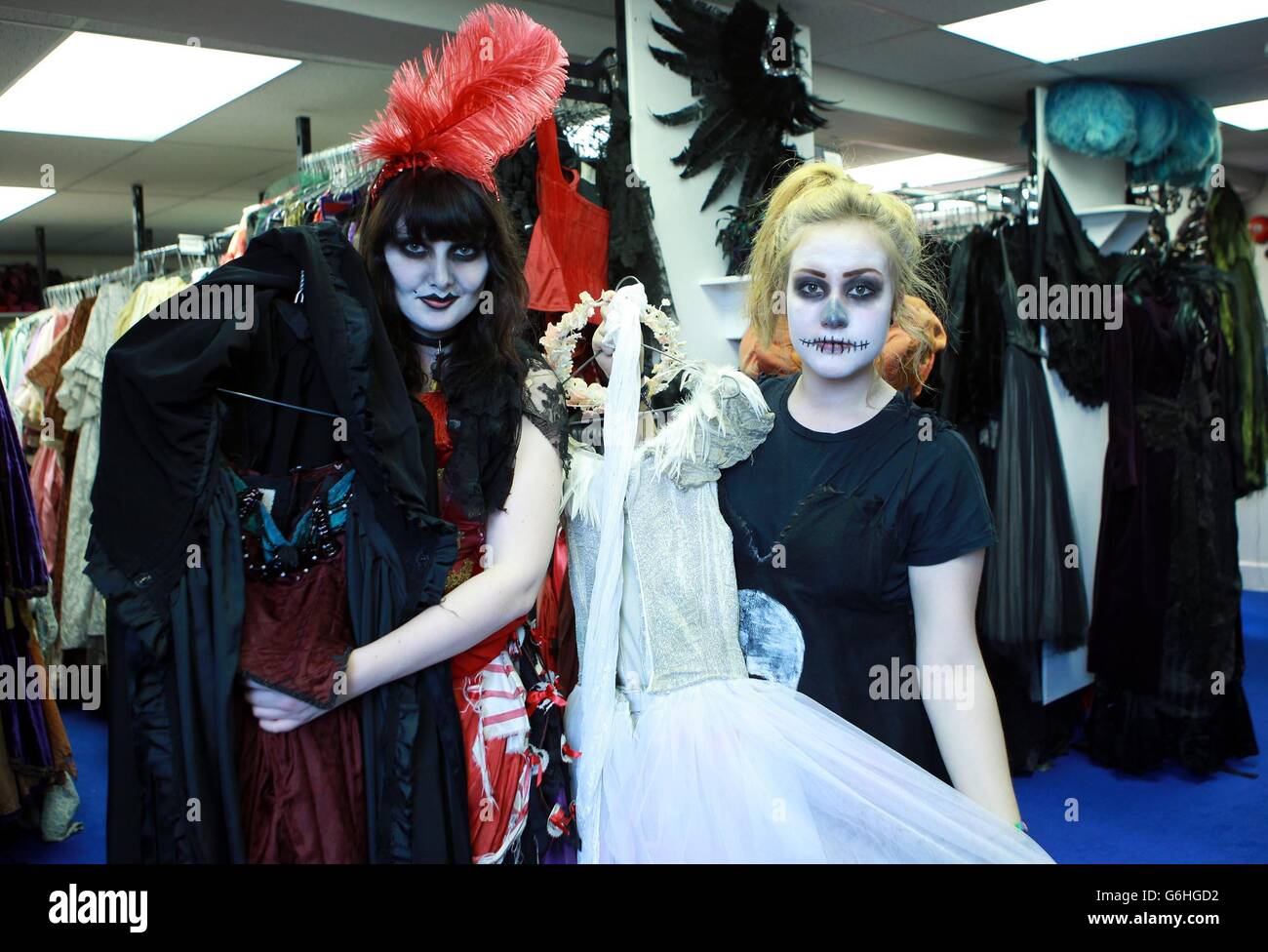 Staff at the angels fancy dress shop in 