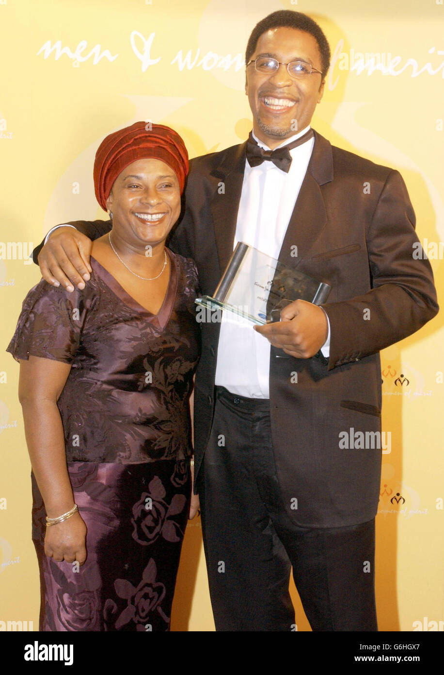 Black people who have made outstanding contributions to British society, were honoured at a ceremony celebrating their achievements. The Men and Women of Merit 2003 awards, held in central London. * Among those honoured were retired boxer Michael Watson whose life was shattered when he sustained a brain injury in a 1991 world title super middleweight clash with Chris Eubank, and Doreen Lawrence OBE, mother of race murder victim Stephen Lawrence. Stock Photo