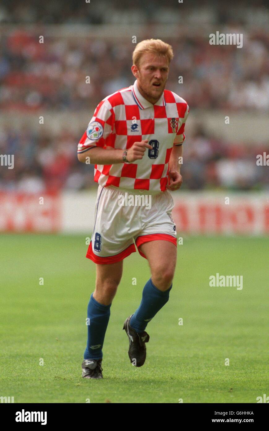 Euro 96 Soccer Croatia V Portugal Robert Prosinecki Croatia Stock Photo Alamy