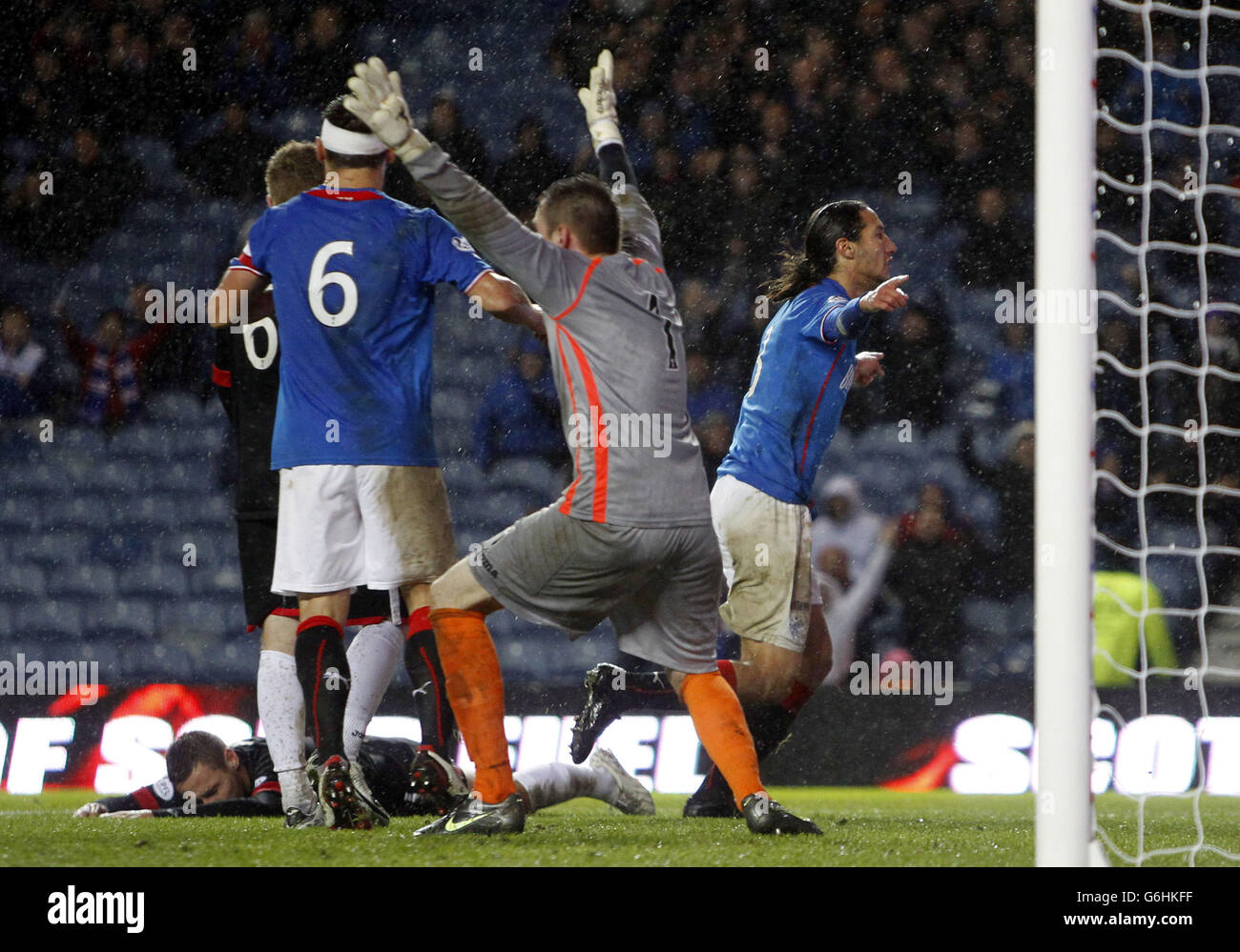Rangers' Belil Mohsni (right) celebrates scoring during the Scottish