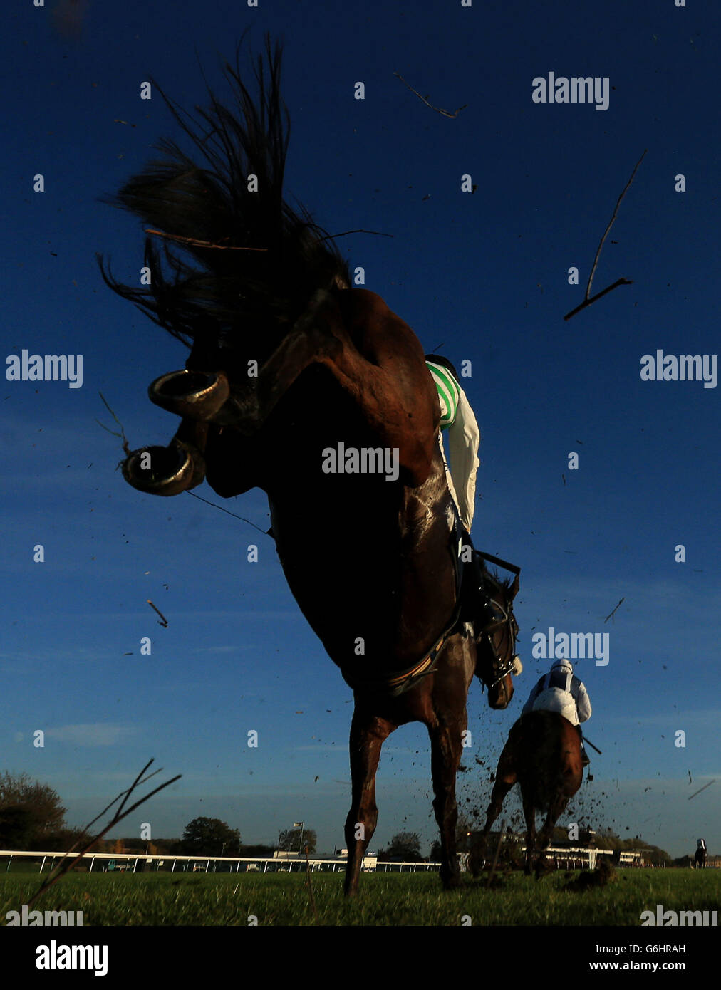 Horse Racing - Huntingdon Racecourse Stock Photo