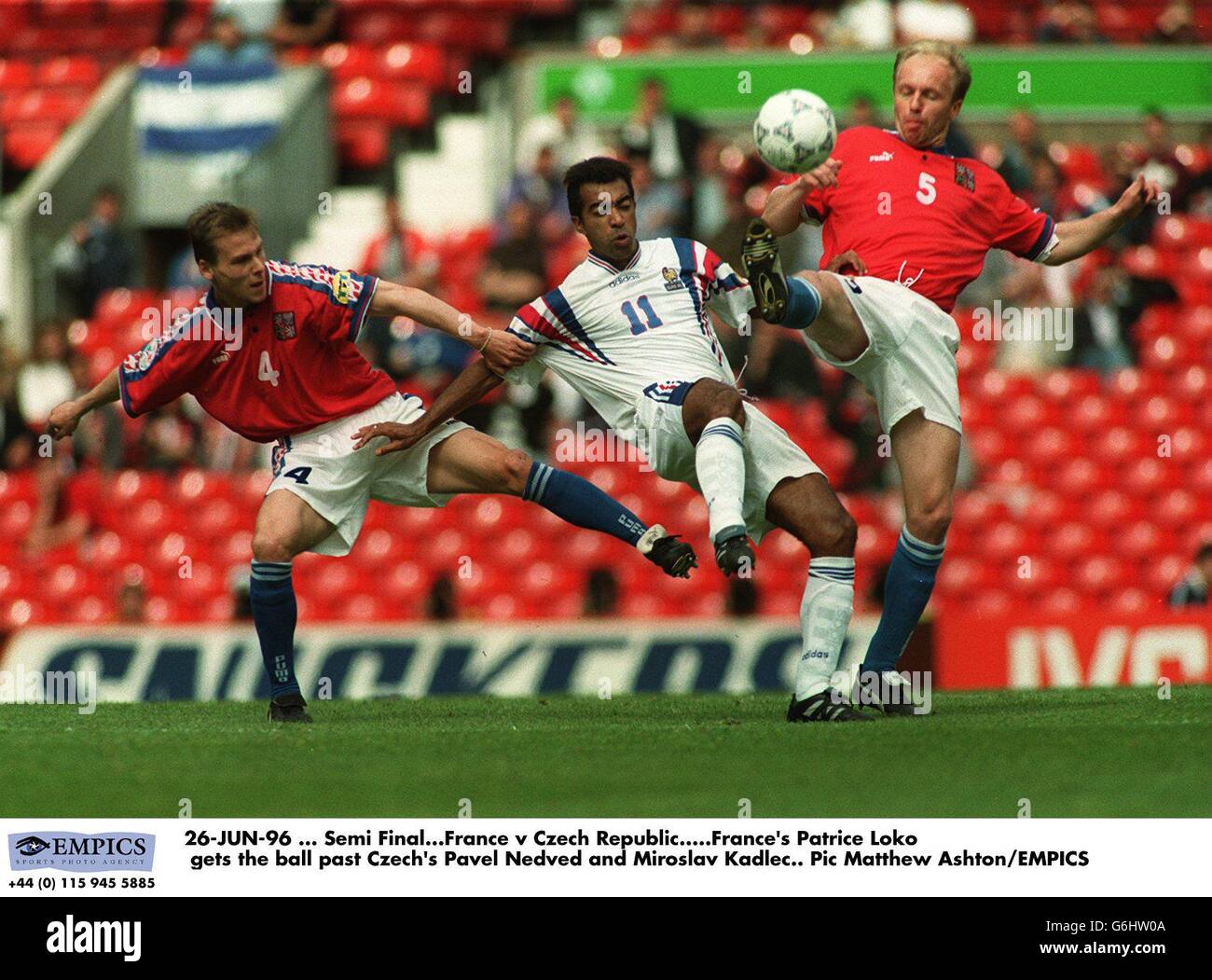 Euro 96. Semi Final. France v Czech Republic. Stock Photo