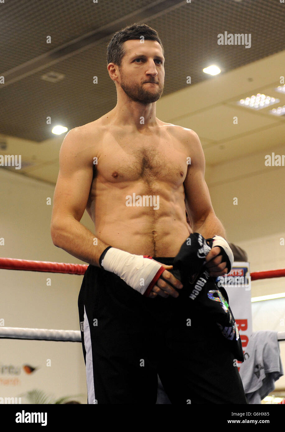 Boxer Carl Froch during the public workout at intu Broadmarsh
