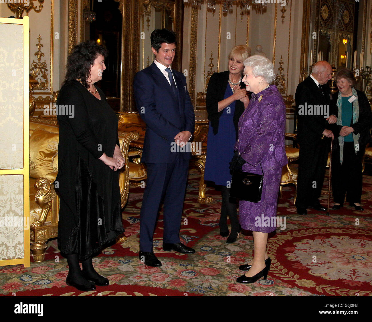Queen Elizabeth Ii Meets Guests Reception Contemporary British Buckingham Palace Hi Res Stock 