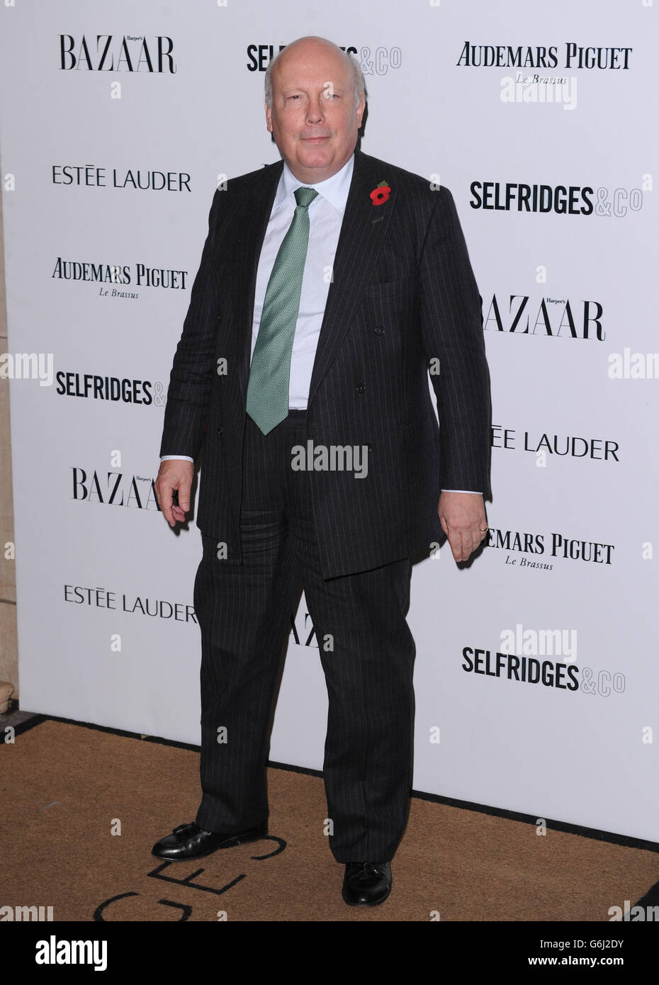 Julian Fellowes arriving at Harper's Bazaar Women of the Year Awards at Claridge's Hotel, London. Stock Photo