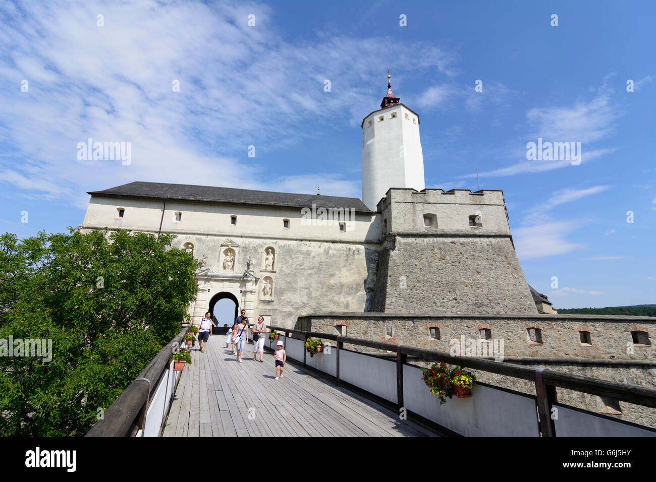 Forchtenstein Castle, Forchtenstein, Austria, Burgenland, Stock Photo
