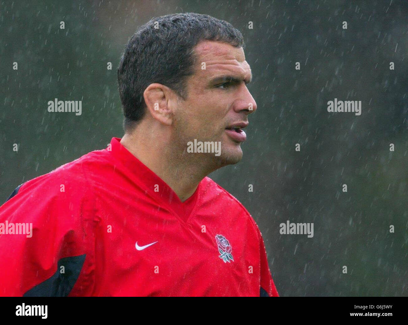 England captain Martin Johnson in training, at the Scotch College in Melbourne, Australia, ahead of their Pool C match against Samoa on Sunday. NO MOBILE PHONE USAGE. INTERNET SITES MAY ONY USE ONE IMAGE EVERY FIVE MINUTES DURING MATCH. Stock Photo