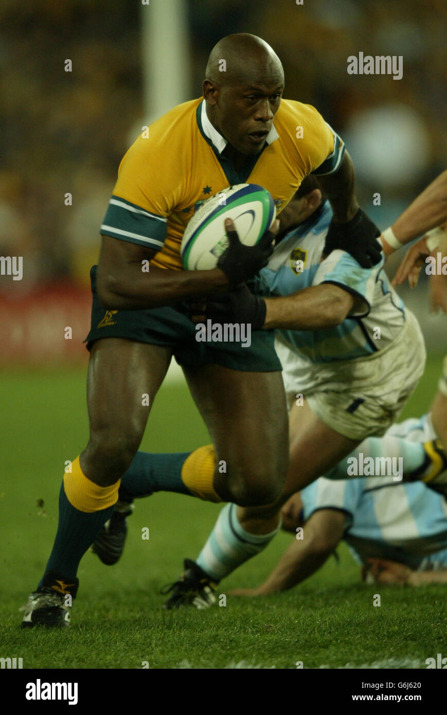 Wendell Sailor in action for Australia during their World Cup group match against Argentina. Stock Photo