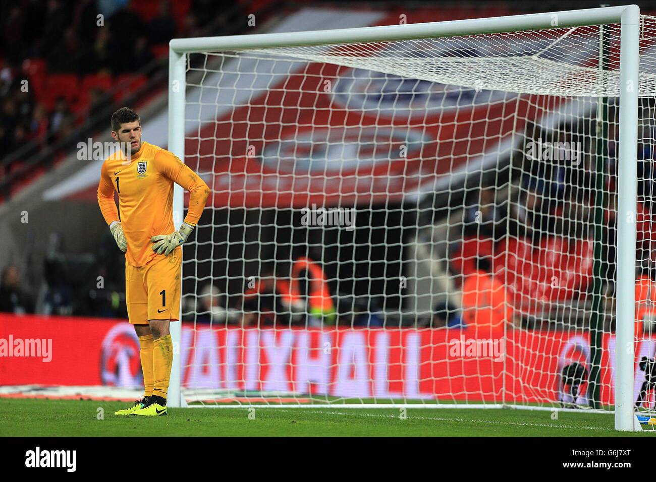 Soccer - International Friendly - England v Chile - Wembley Stadium. England's goalkeeper Fraser Forster Stock Photo