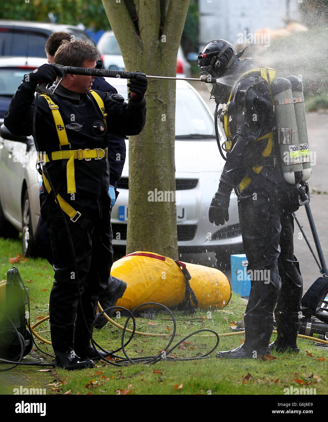 Officers from the Underwater and Confined Space Search Team during the