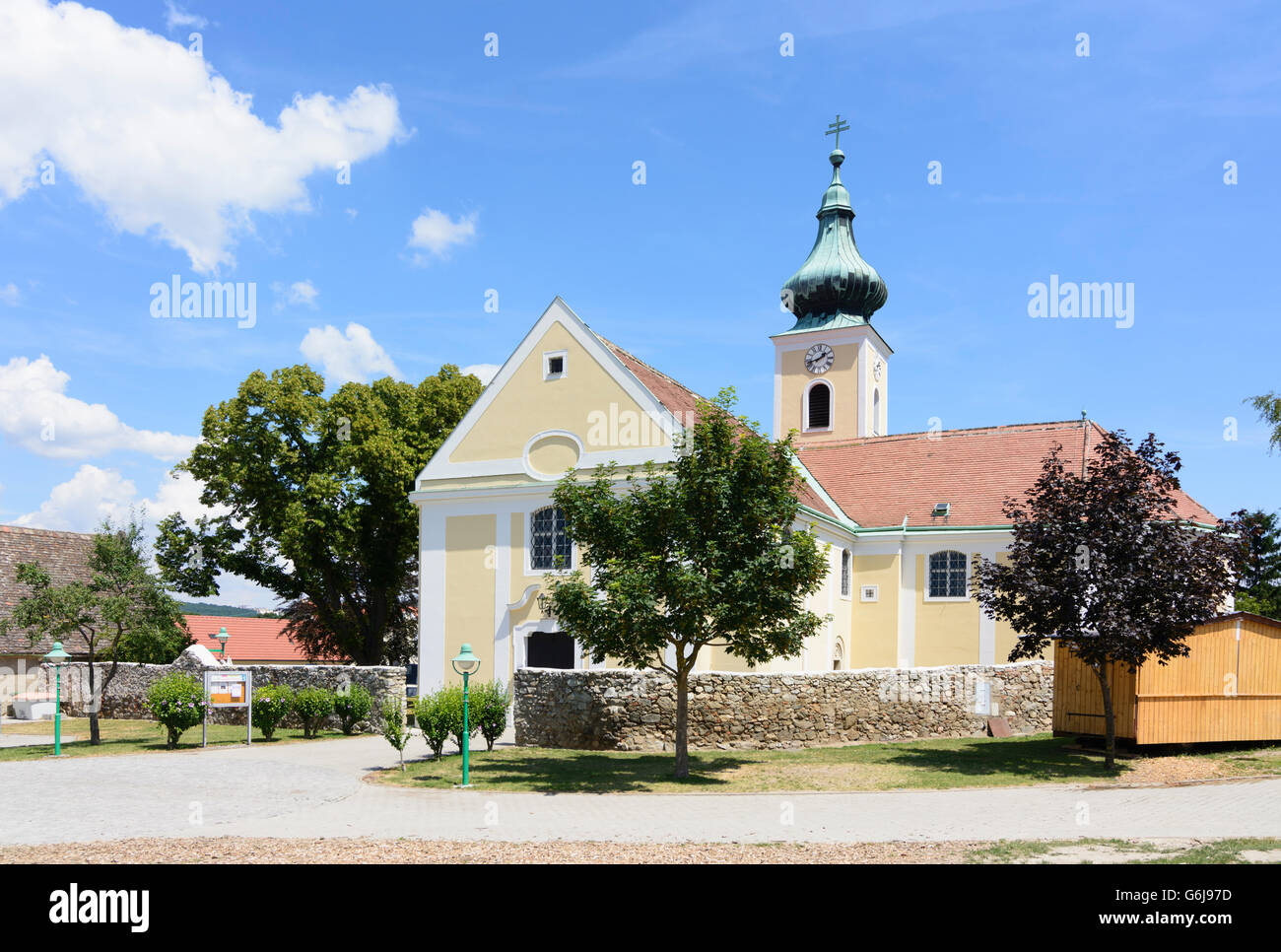 church, Wolfsthal, Austria, Niederösterreich, Lower Austria, Donau Stock Photo