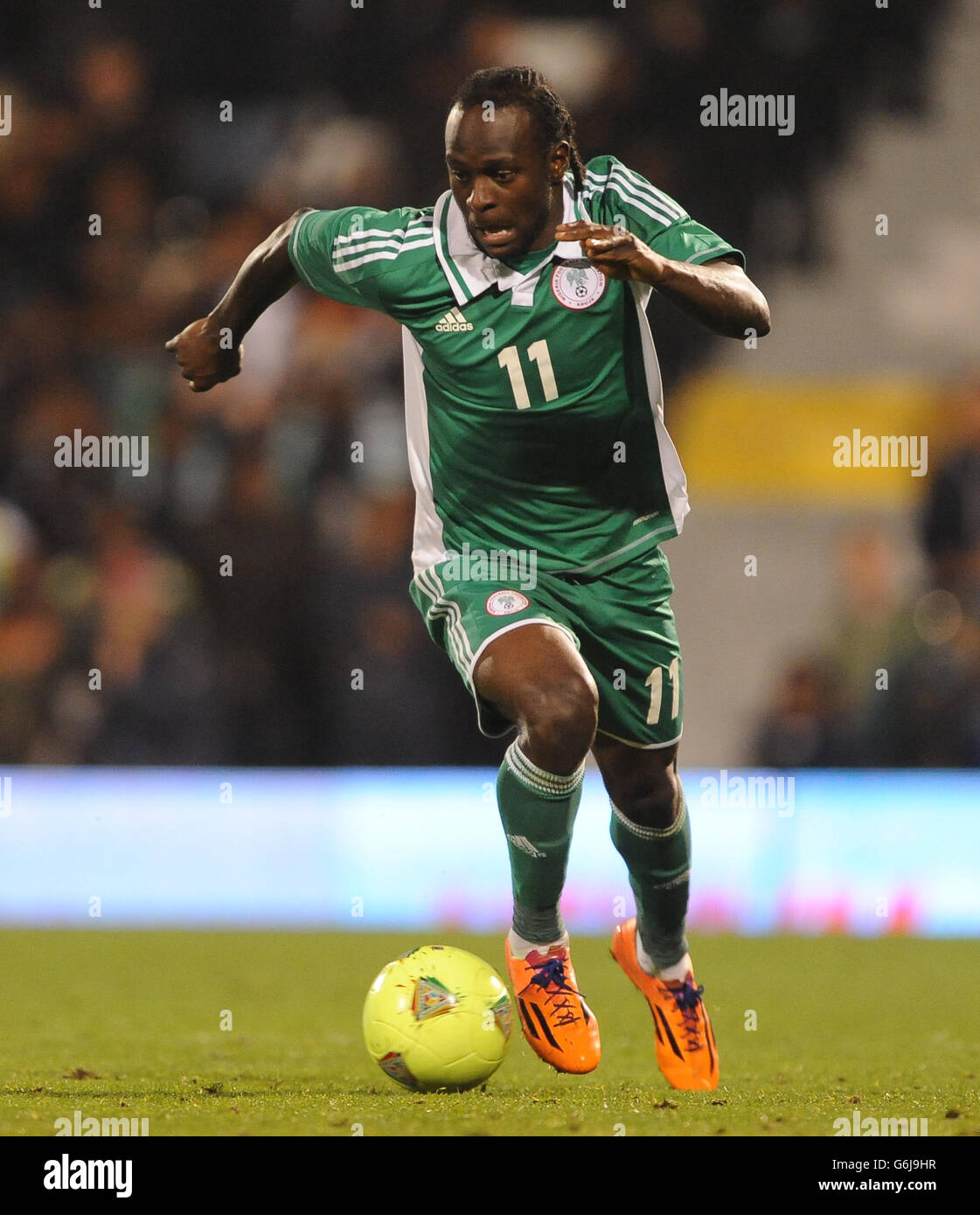 Soccer - International Friendly - Italy v Nigeria - Craven Cottage. Nigeria's Victor Moses in action against Italy. Stock Photo