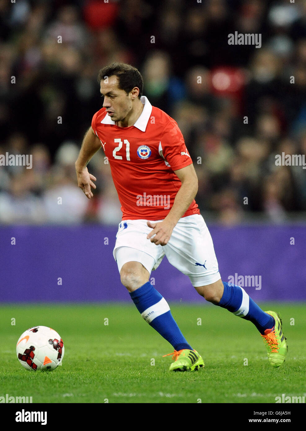 Soccer - International Friendly - England v Chile - Wembley Stadium. Marcelo Diaz, Chile Stock Photo